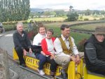 Thelsia, Liz and Ian on the train