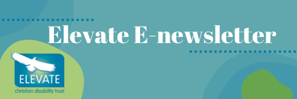 Elevate E-newsletter is written in bold white text on a green background with Elevate logo in the left corner