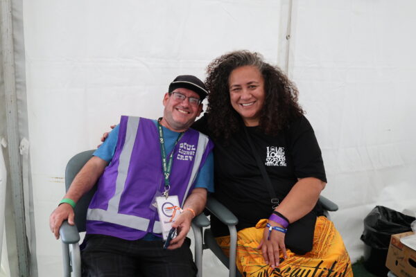 Steve C and an old friend who was also volunteering at Festival One volunteering re-connected after a long time not seeing each other.