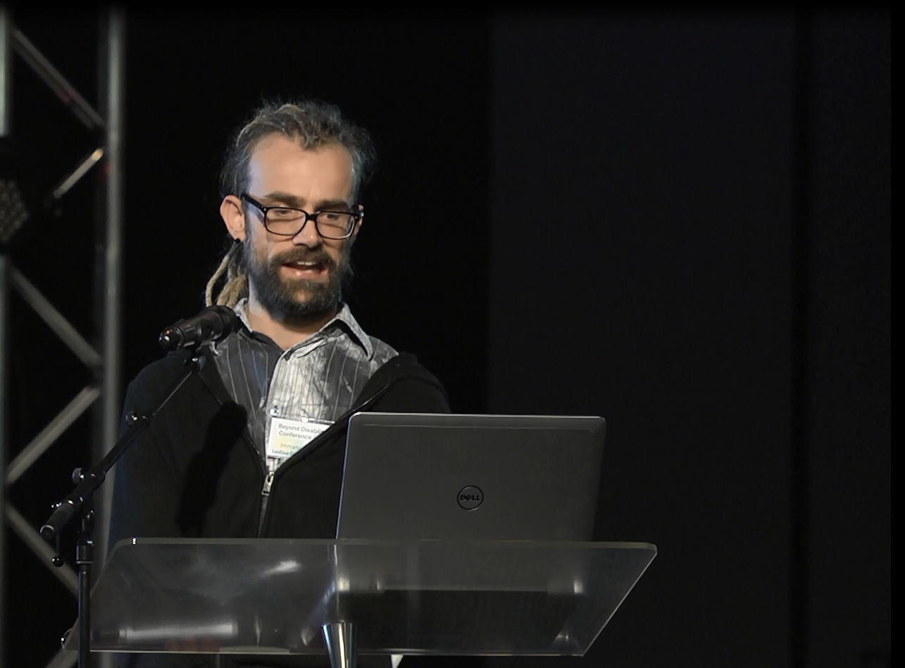 Immanuel Koks speaking at the Beyond Disability Conference