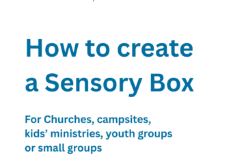 Plain white cover page for the sensory box guide free booklet