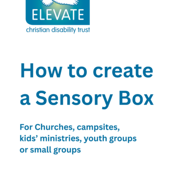 Plain white cover page for the sensory box guide free booklet