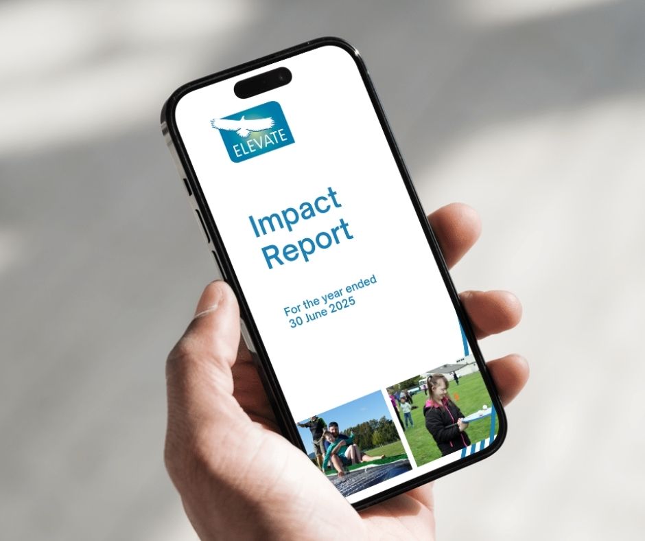 Impact Report cover page shown on an iPhone screen