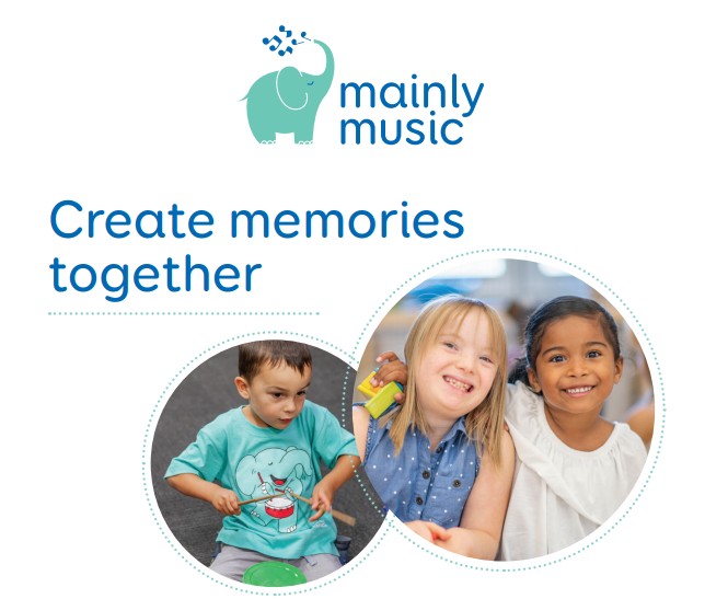 Mainly music logo and tagline "create memories together"