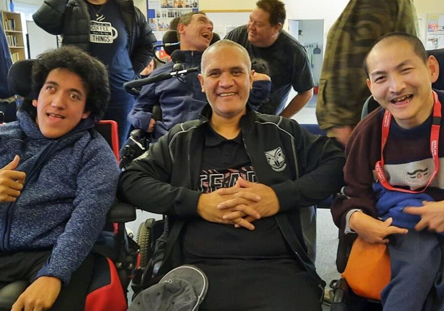 Three men from Auckland CFFD at their talent showcase