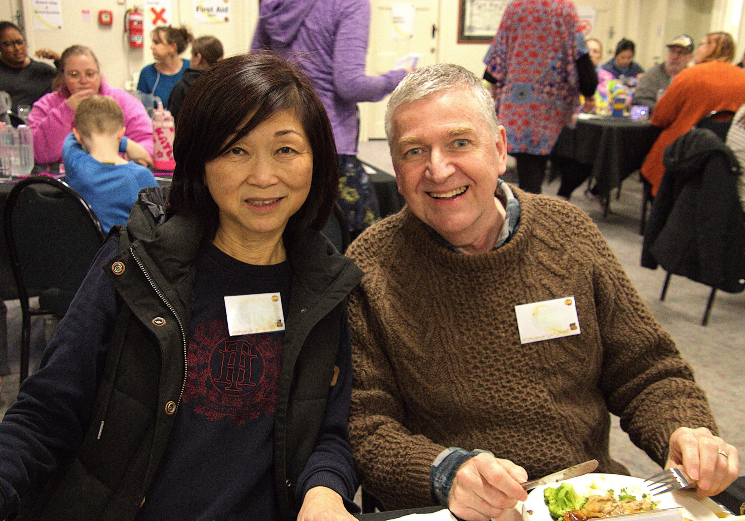 Former group leaders of Emmanuel Support, who led for twenty-five years are having dinner at a Family Camp in 2025